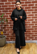plain flapper style night suit in cotton jersey for summer