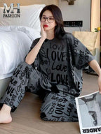 printed night suit in premium fabric cotton jarsy