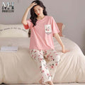 flower printed night suit in premium fabric cotton jarsy