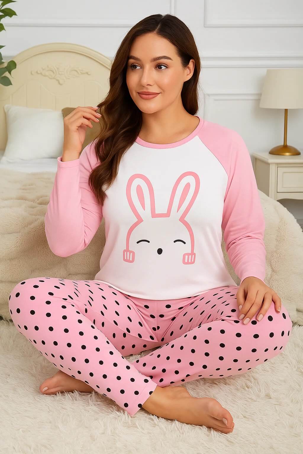 Pink Graffiti Print Pajama Set