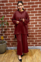 plain flapper style night suit in cotton jersey for summer