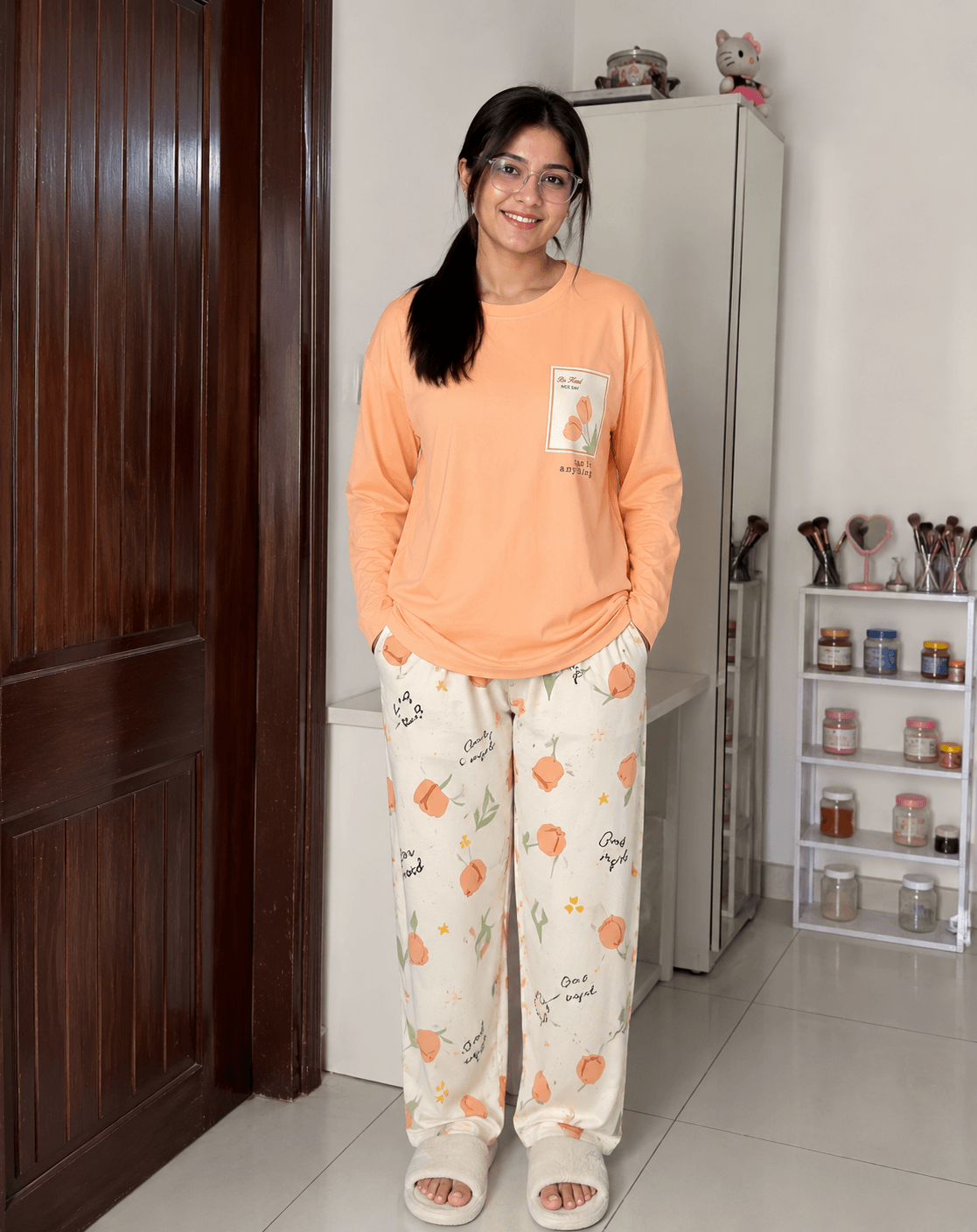 Pack of 3 Women's Cotton Jersey Night Suits – Soft & Comfortable Sleepwear