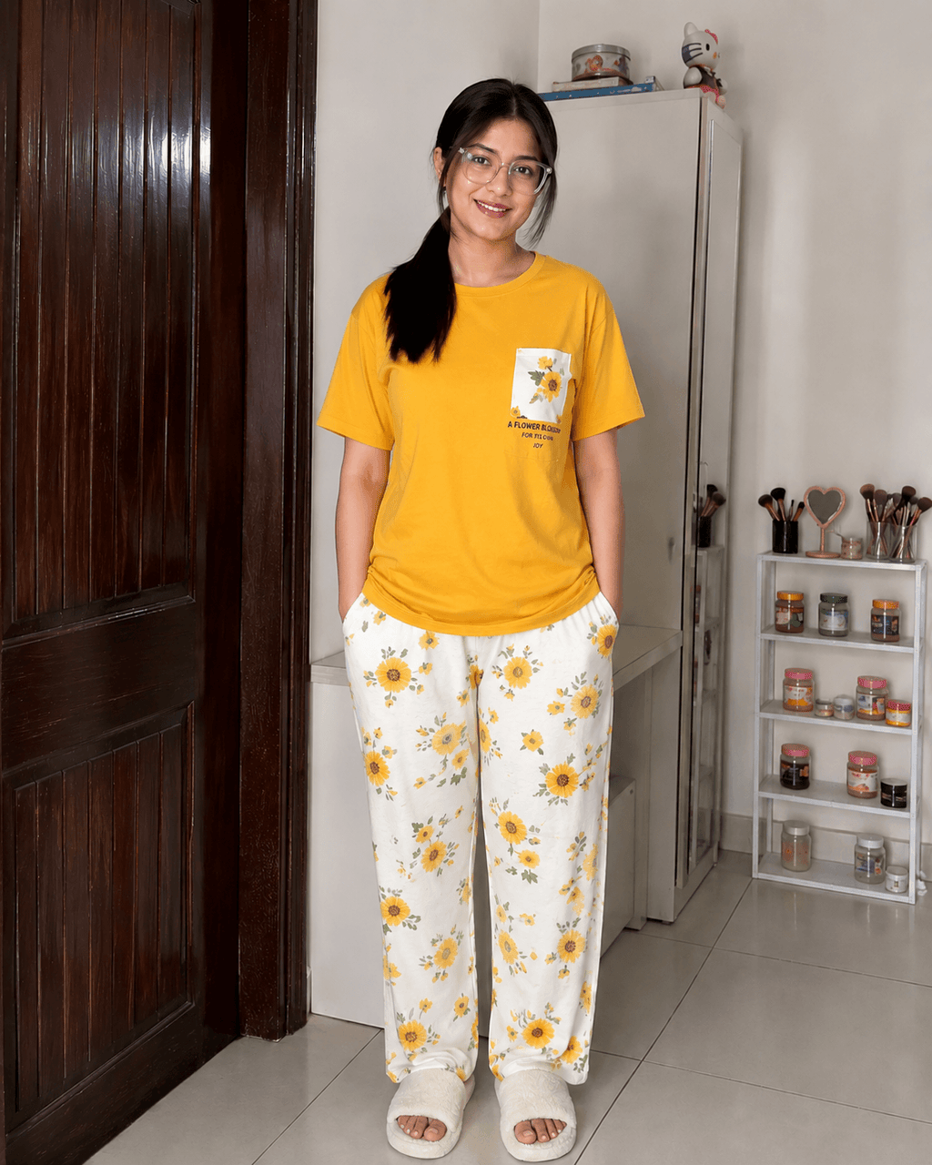 Pack of 3 Women's Cotton Jersey Night Suits – Soft & Comfortable Sleepwear