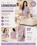 PURPLE POCKET DESIGN NIGHT DRESS IN COTTON FABRIC