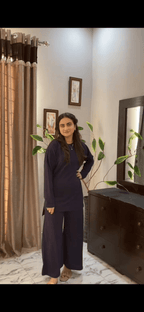 plain flapper style night suit in cotton jersey for summer