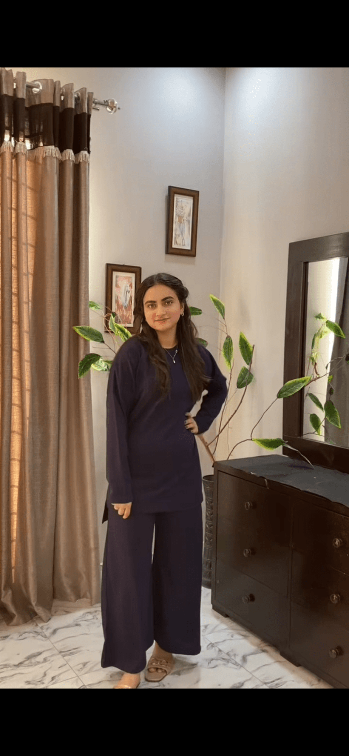 plain flapper style night suit in cotton jersey for summer