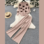 Heart Printed Premium Quality Winter 2-Pcs Co-Ord Set. CWTS-22