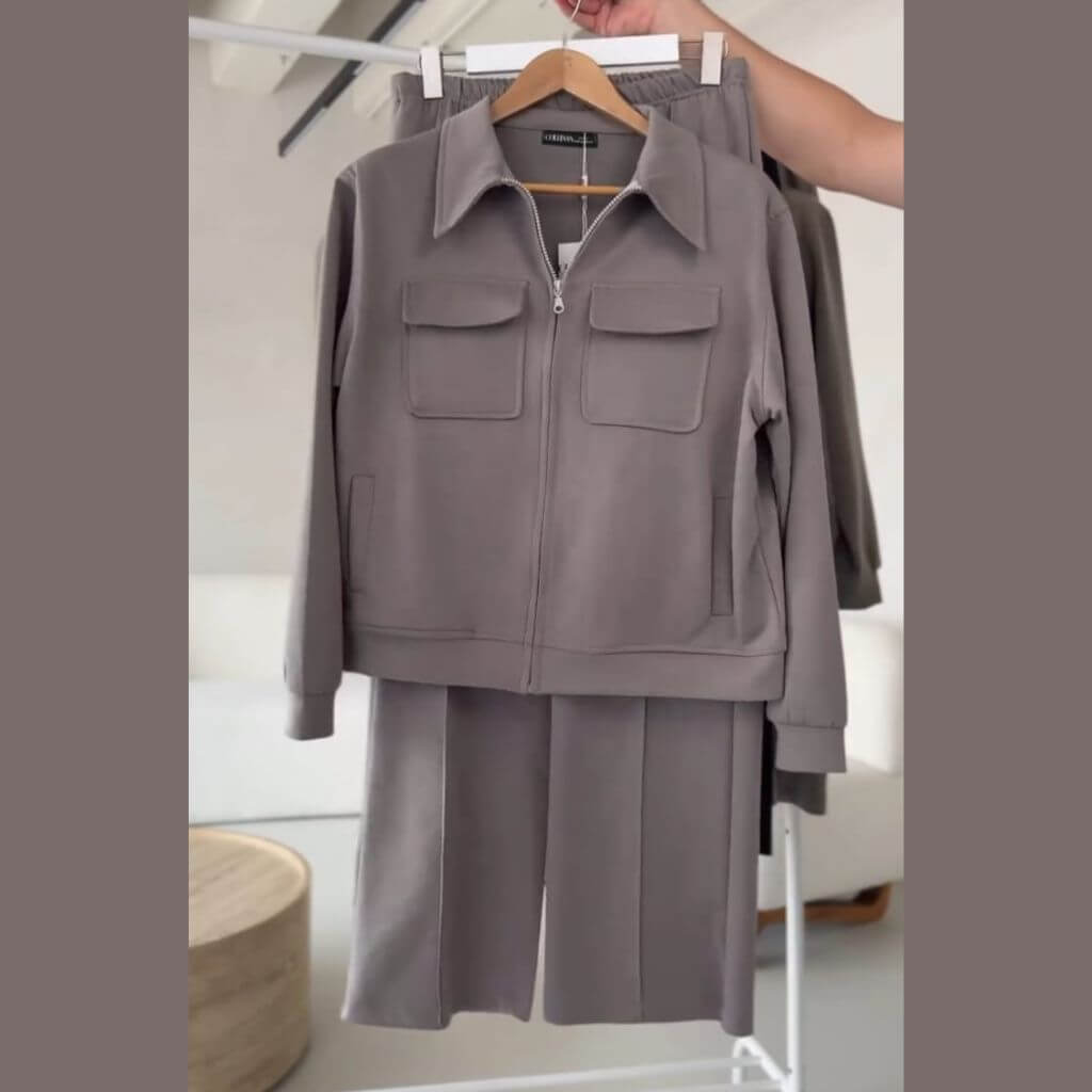6 Pocket Style Premium Quality Winter 2-Pcs Tracksuit. CWTS-37