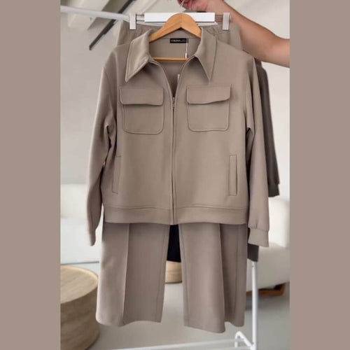 6 Pocket Style Premium Quality Winter 2-Pcs Tracksuit. CWTS-37