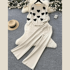 Heart Printed Premium Quality Winter 2-Pcs Co-Ord Set. CWTS-22