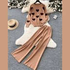 Heart Printed Premium Quality Winter 2-Pcs Co-Ord Set. CWTS-22