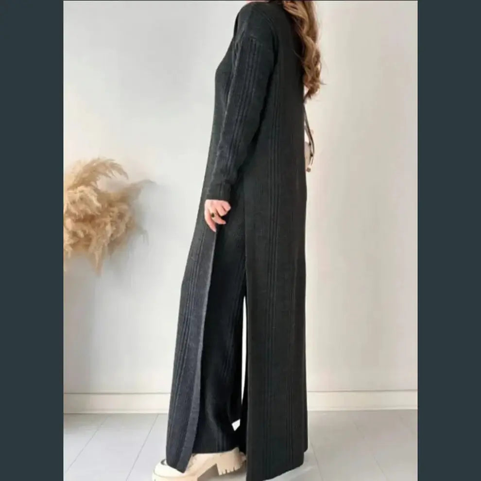 Trendy  Roll Neck Style knit CoOrd Set