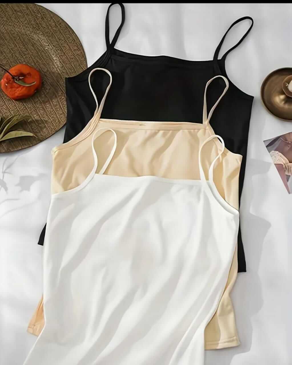pack of 3 camisole fabric soft jersey