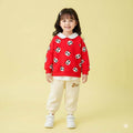Panda Print Fleece Set (Red/Cream)