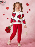 Red Heart Winter Fleece Kids Track Suits