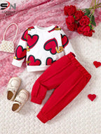 Red Heart Winter Fleece Kids Track Suits