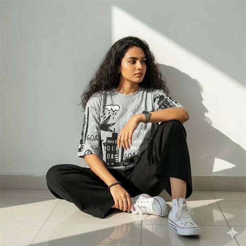 4 colors planet printed baggy  style night suit cotton jarsy fabric