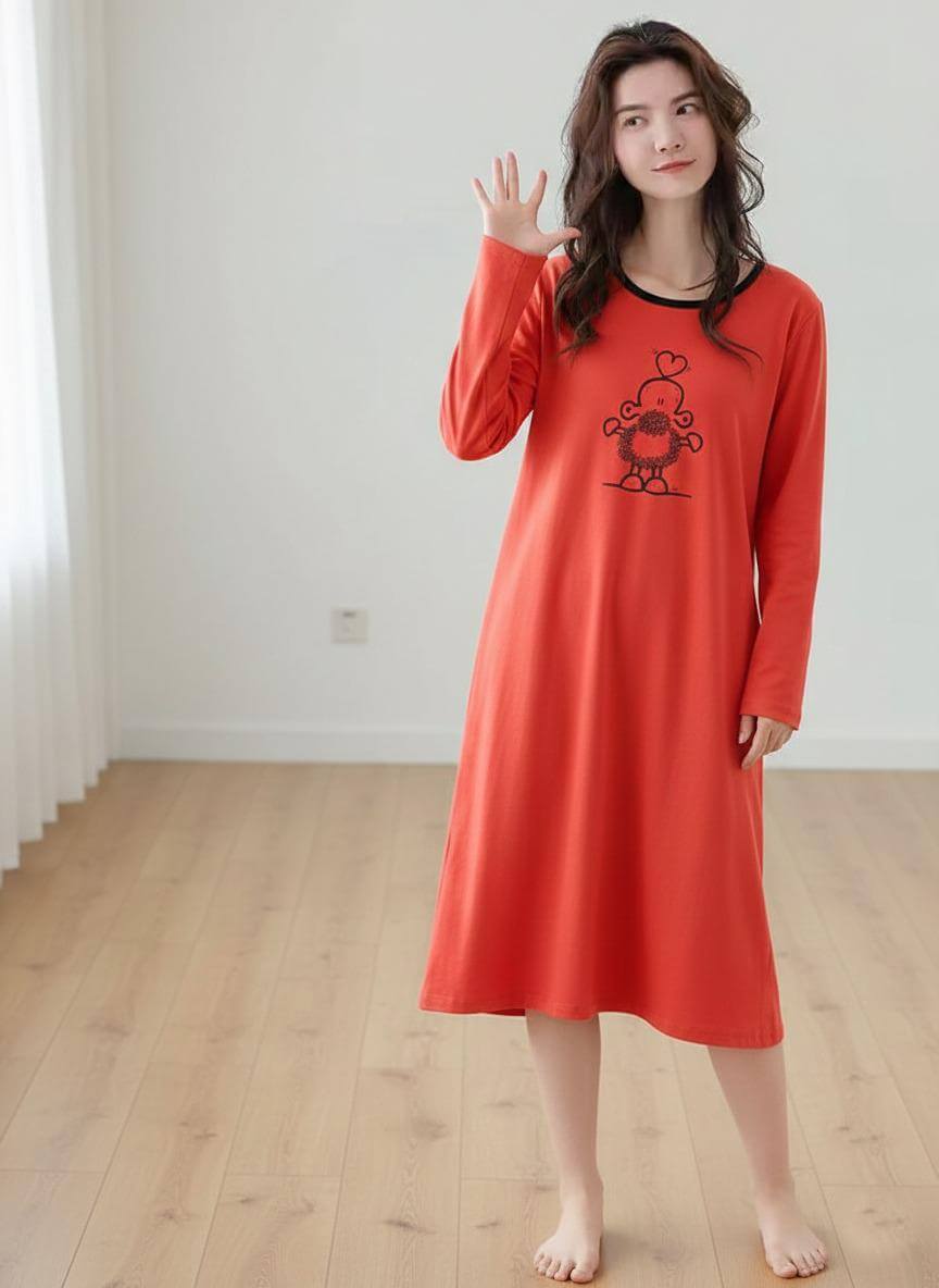 Printed design women long t shirt