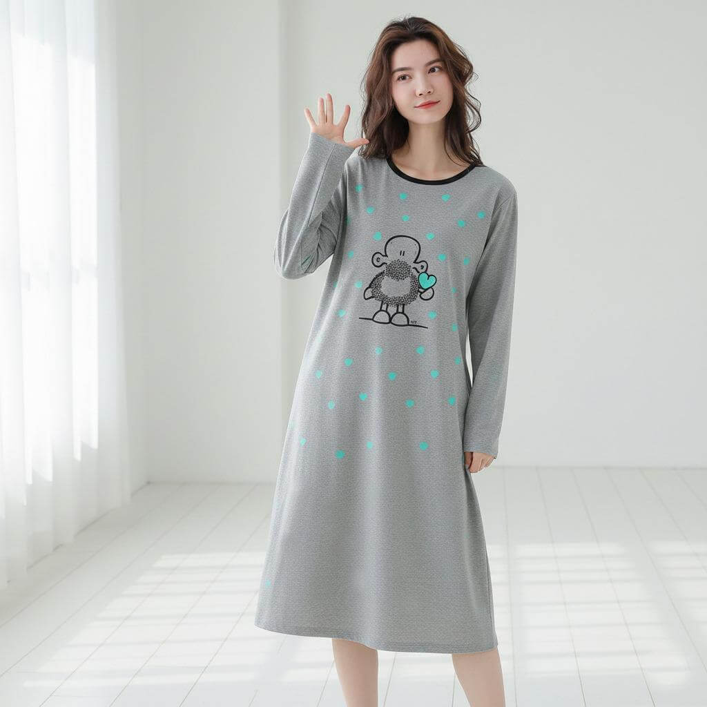 Printed design women long t shirt