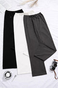 pack of 3 plain ladies trouser in soft cotton fabric