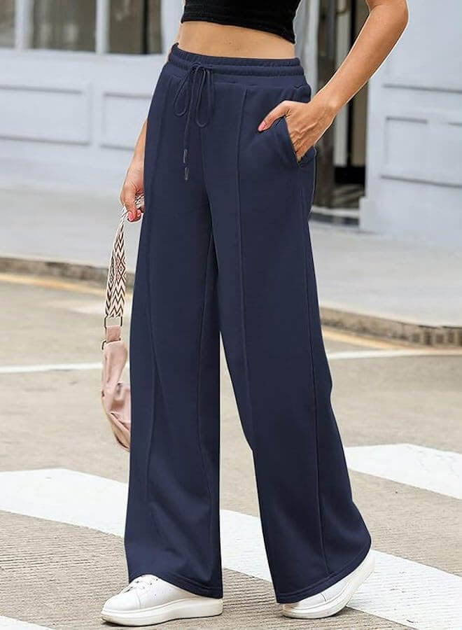 plain ladies trouser in soft cotton fabric