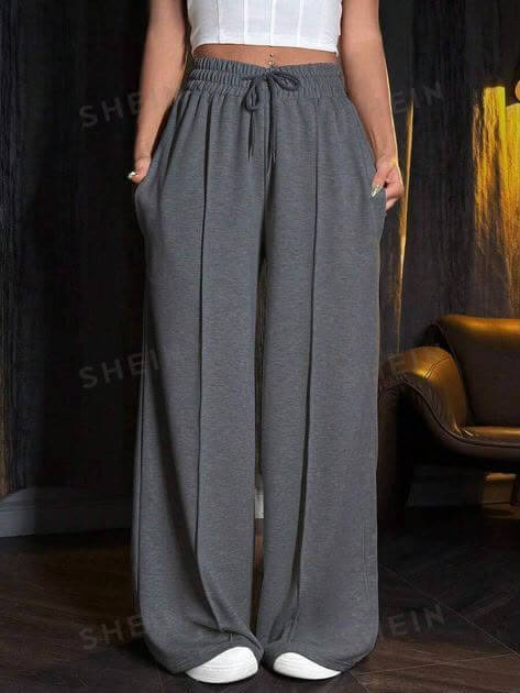 plain ladies trouser in soft cotton fabric
