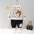 White Teddy Bear Winter Fleece Kids Track Suits