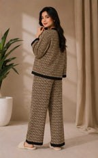 Signature Monogram Printed Button Style Pj Set