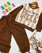 Brown Dmber Winter Fleece Kids Track Suits