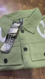 Rock Green 2Pcs Cord Set Shirt With Short Printed Set