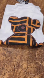 Brown Bear T-shirt With Short Printed Set